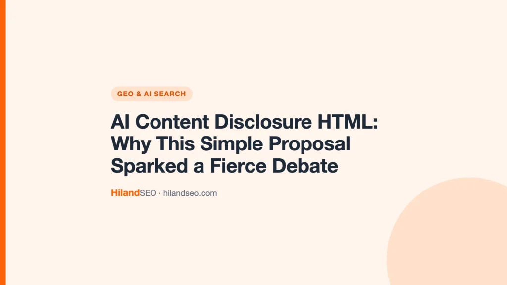 AI Content Disclosure HTML: Why This Simple Proposal Sparked a Fierce Debate